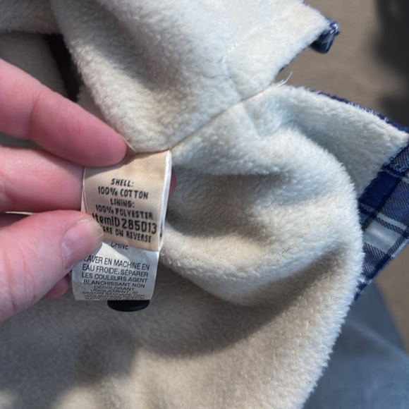 L.L. Bean Blue Plaid Fleece Lined Shacket Size XL REG - Picture 5 of 7